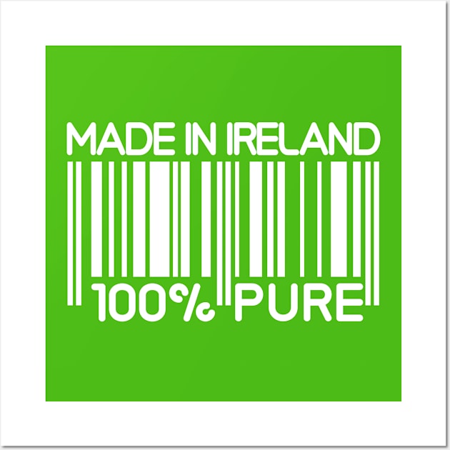 Made in Ireland [white on green] Wall Art by FK-UK